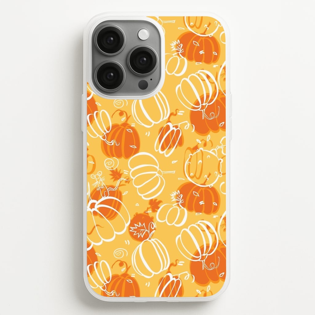 Drawn Pumpkin Pattern Phone Case