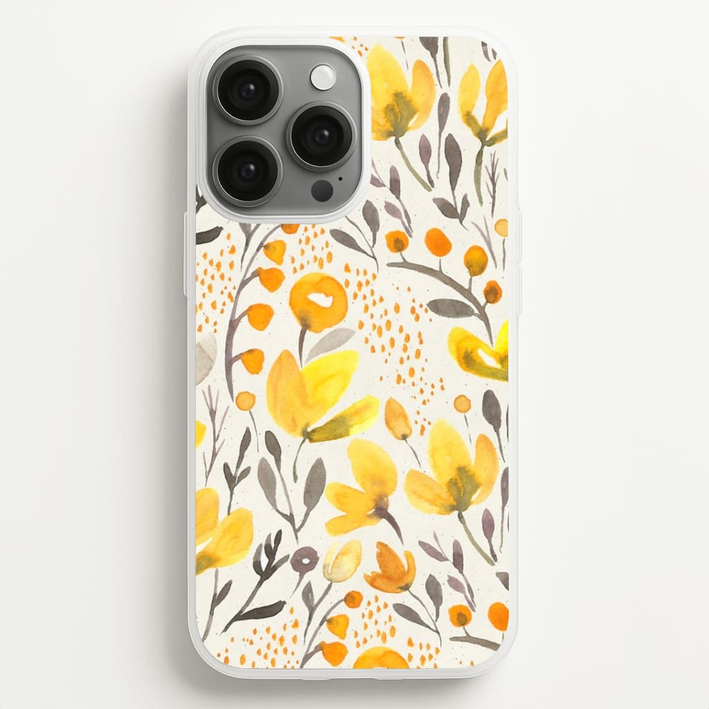 Yellow Field Floral Phone Case