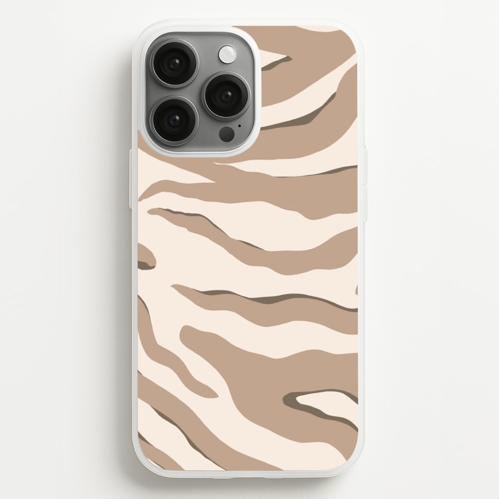 Neutral Tiger Print Phone Case