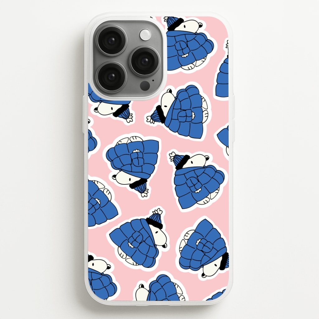 Cartoon Beagle Puffer Jacket Pattern Phone Case