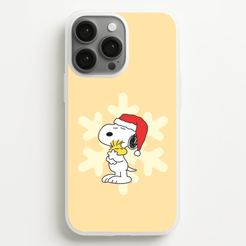 Christmas Cartoon Beagle And Bird Phone Case