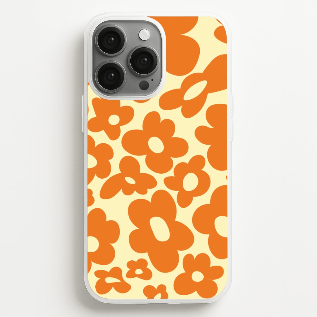 Orange Flowers - Trippy Patterns Phone Case