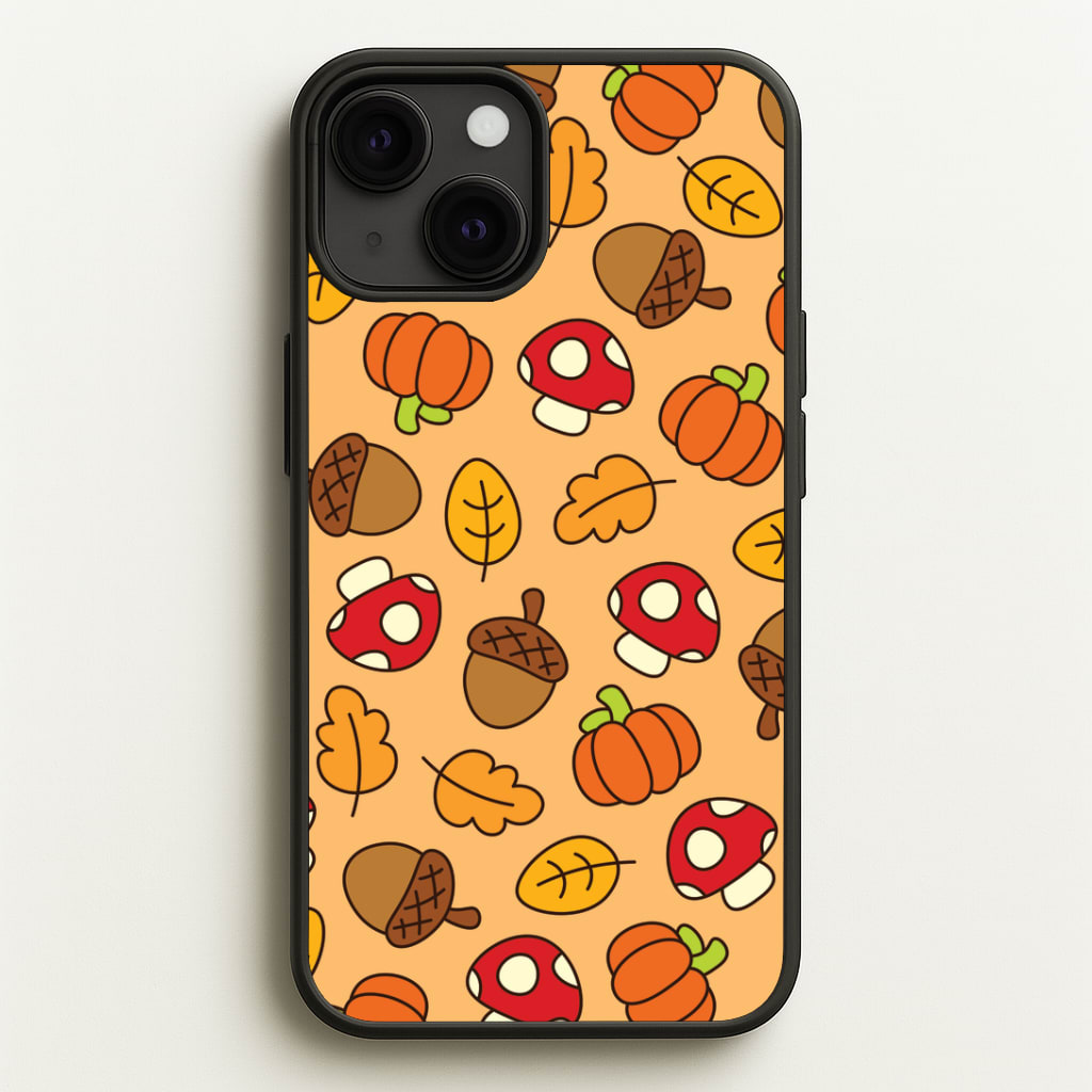 Cartoon Autumn Icons Pattern Phone Case