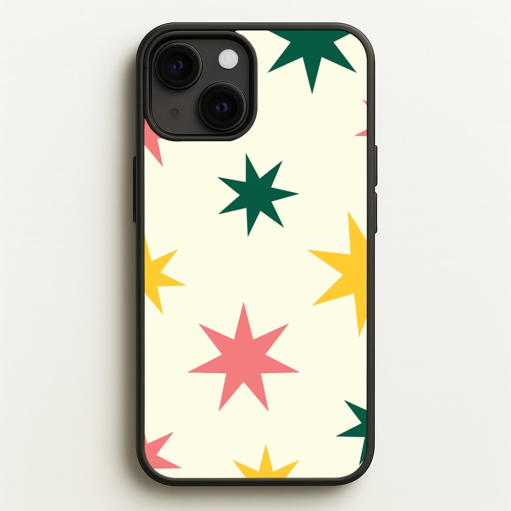 Colourful Christmas Stars Pattern Phone Case