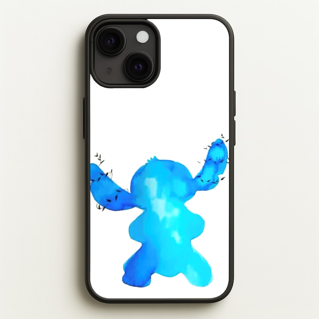 Watercolour Blue Alien Disney Phone Case