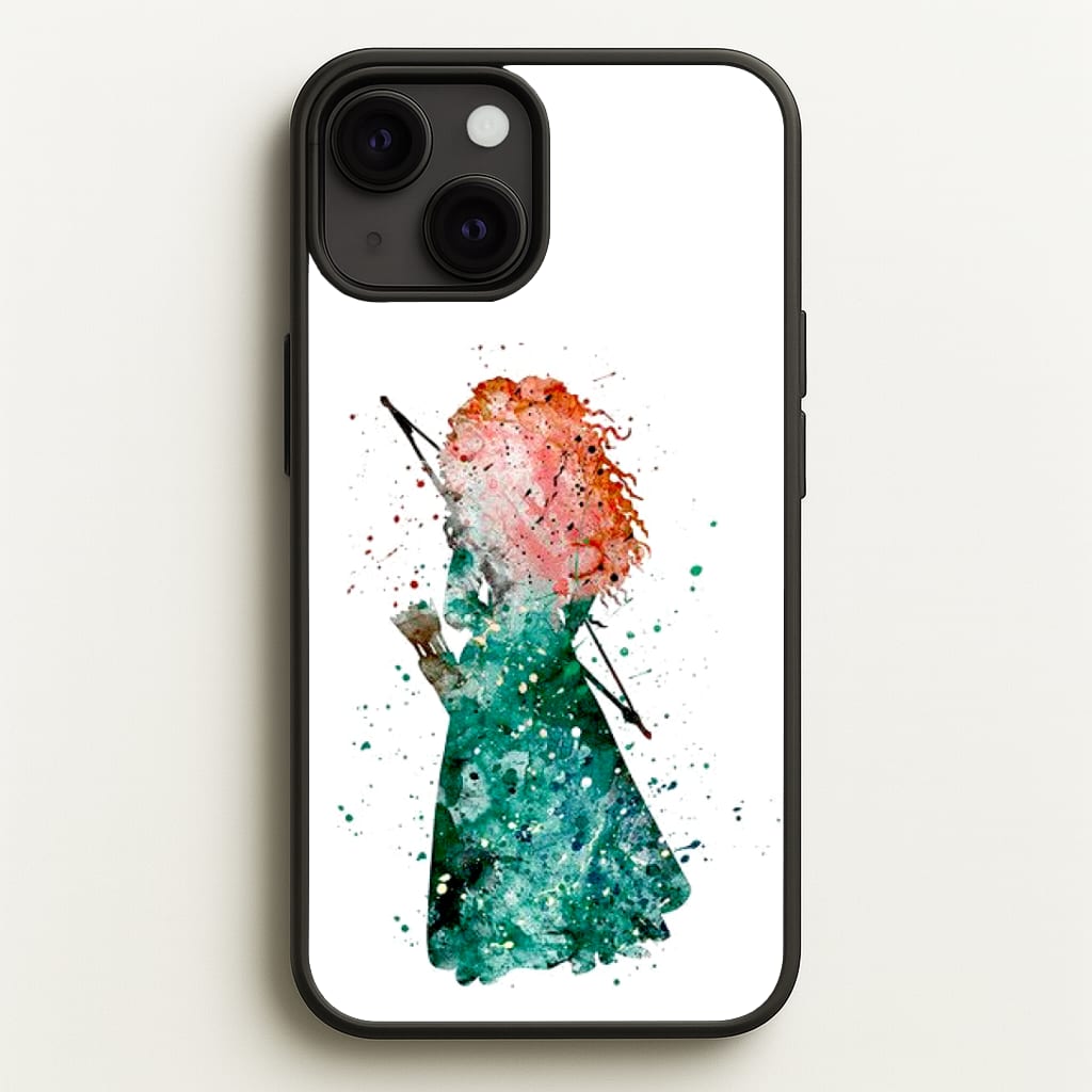 Watercolour Princess Merida Brave Fairytale Phone Case