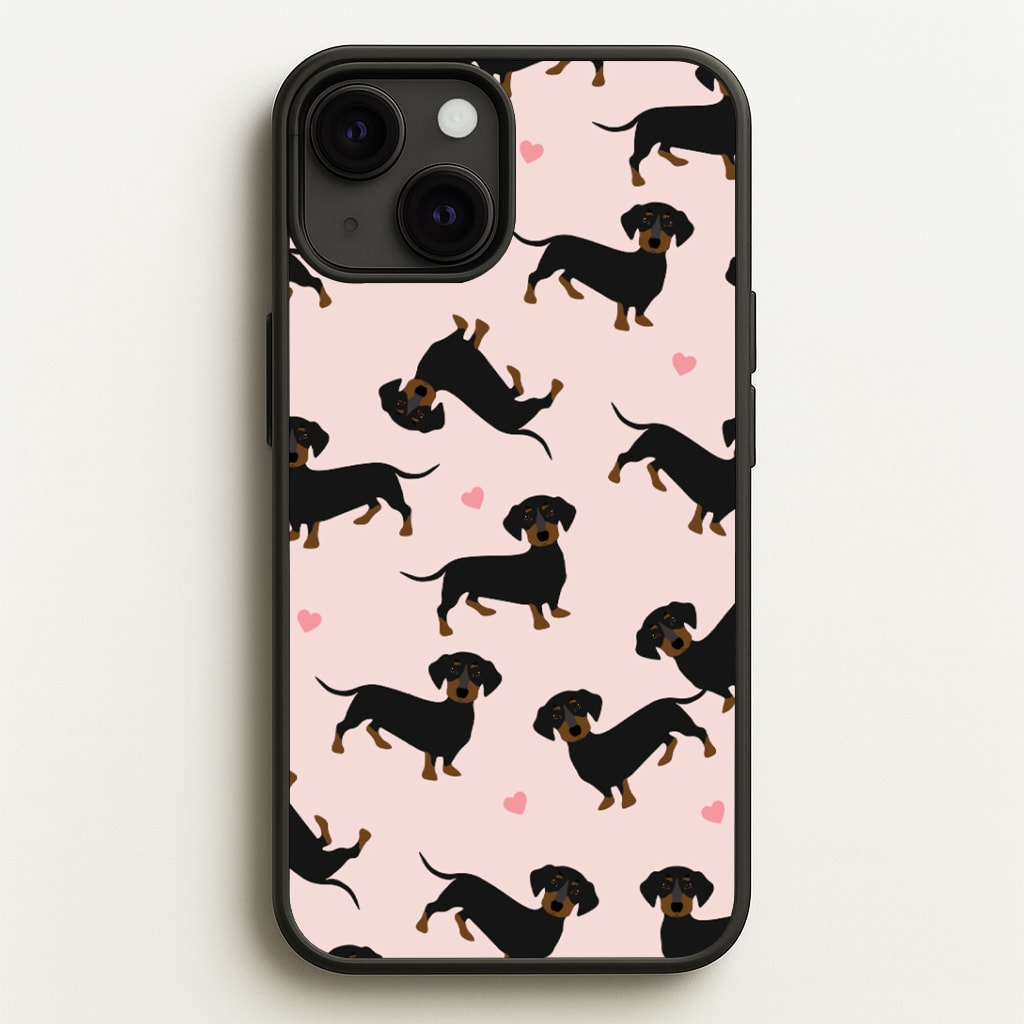 Heart Dachshund - Dog Pattern Phone Case