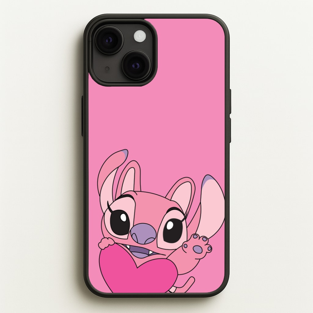 Holding Heart - Pink Alien Phone Case