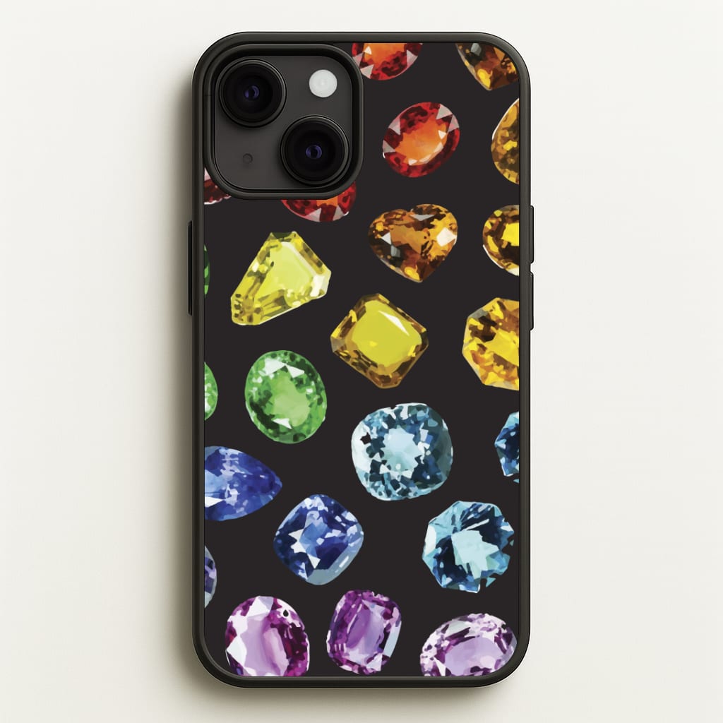 Rainbow Gems Assortment Pattern Phone Case