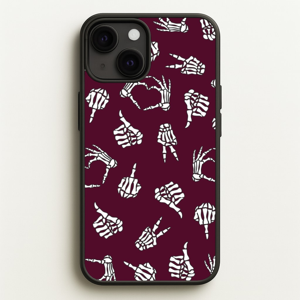 Skeleton Hands Pattern Phone Case