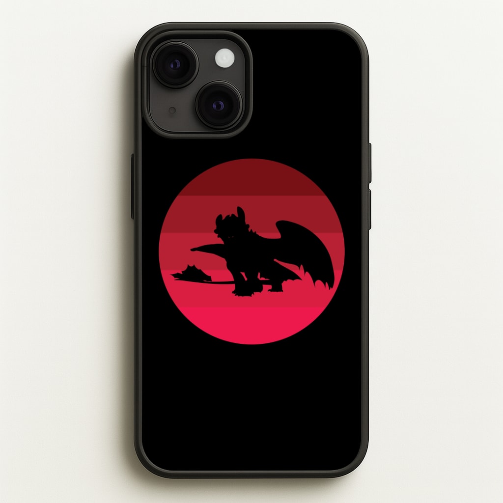 Red Sunset Dragon Phone Case