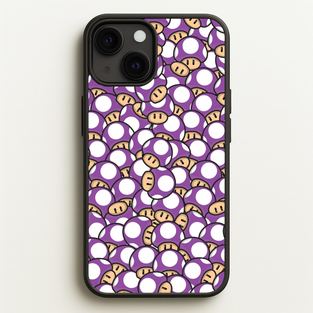 Mushroom Pattern - Purple Phone Case