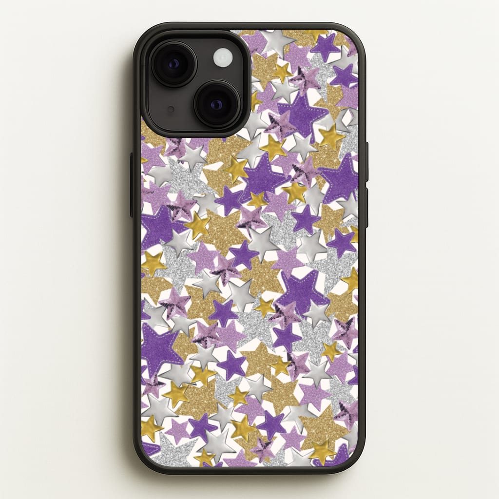 Mauve Stars Collage  Phone Case