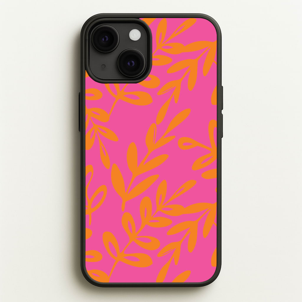Pink & Orange Leaves - Foliage Phone Case