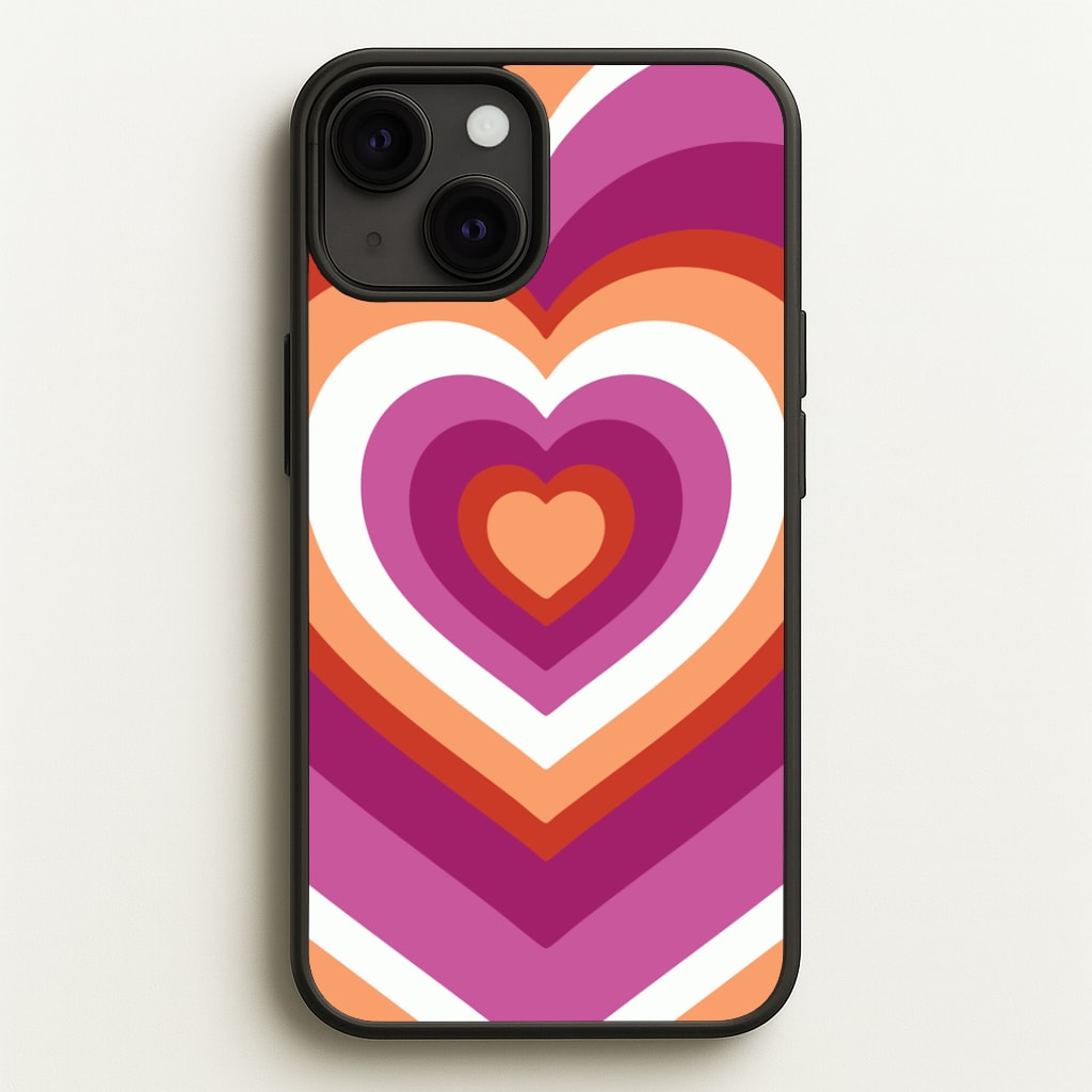Lesbian Pride Heart Phone Case