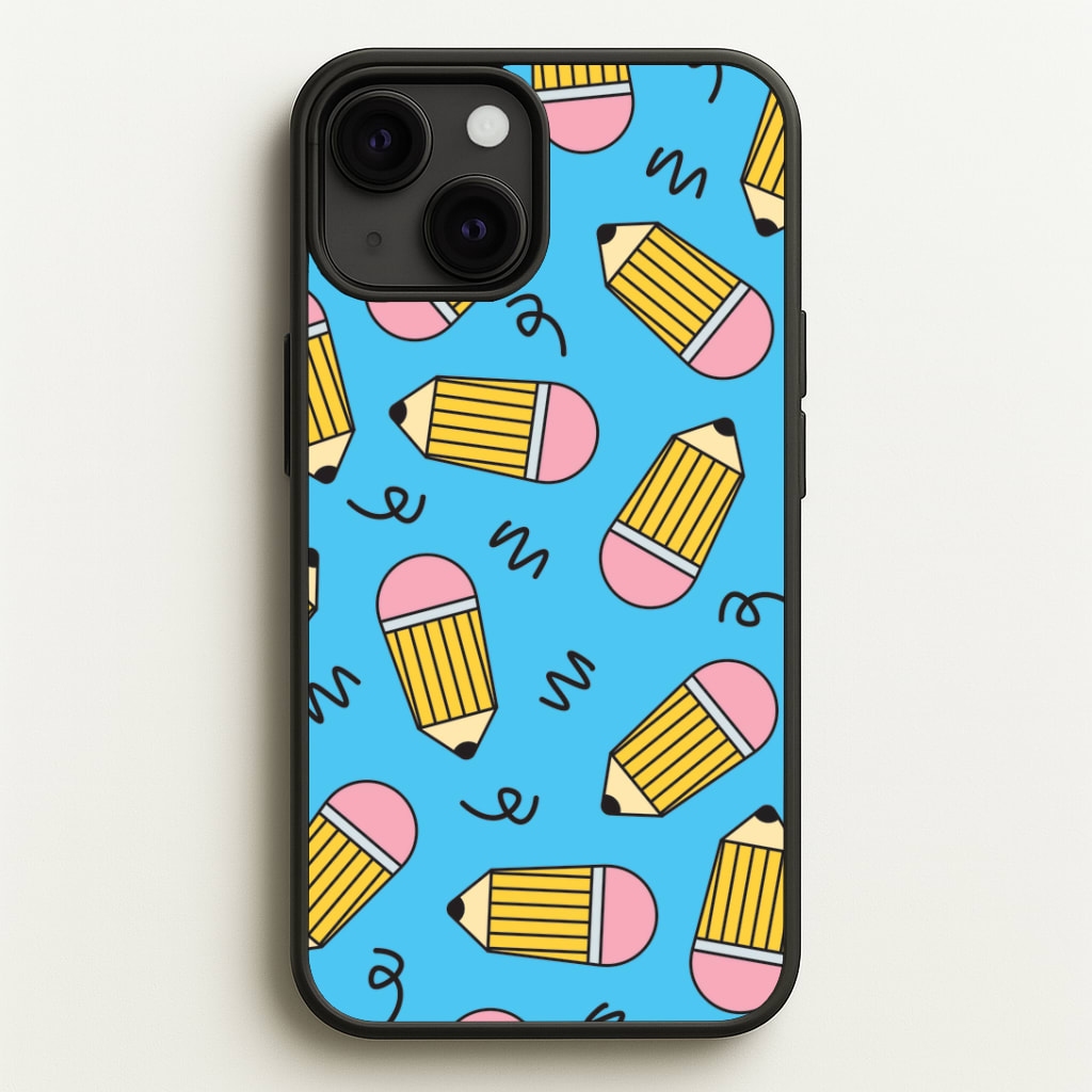 Pencils And Scribbles Pattern Phone Case