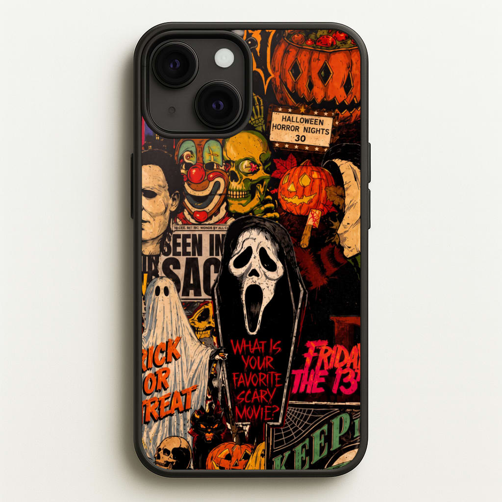 Horror Movie Sticker Collage Phone Case