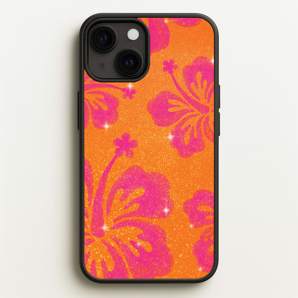 Shimmer Hibiscus Phone Case