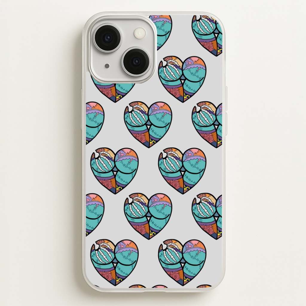 Sally And Jack Heart Pattern - TNBC Phone Case