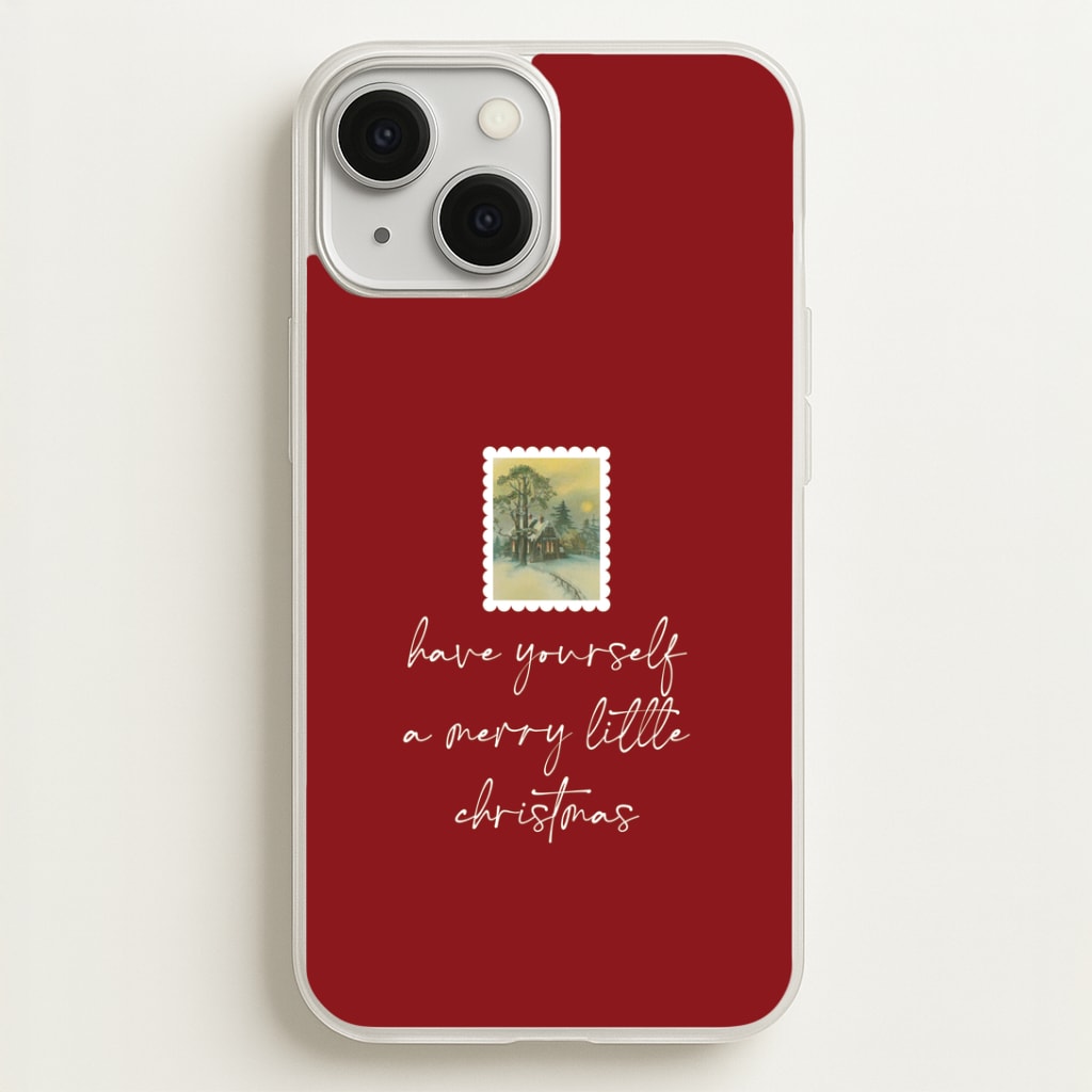 A Merry Little Christmas Stamp Phone Case
