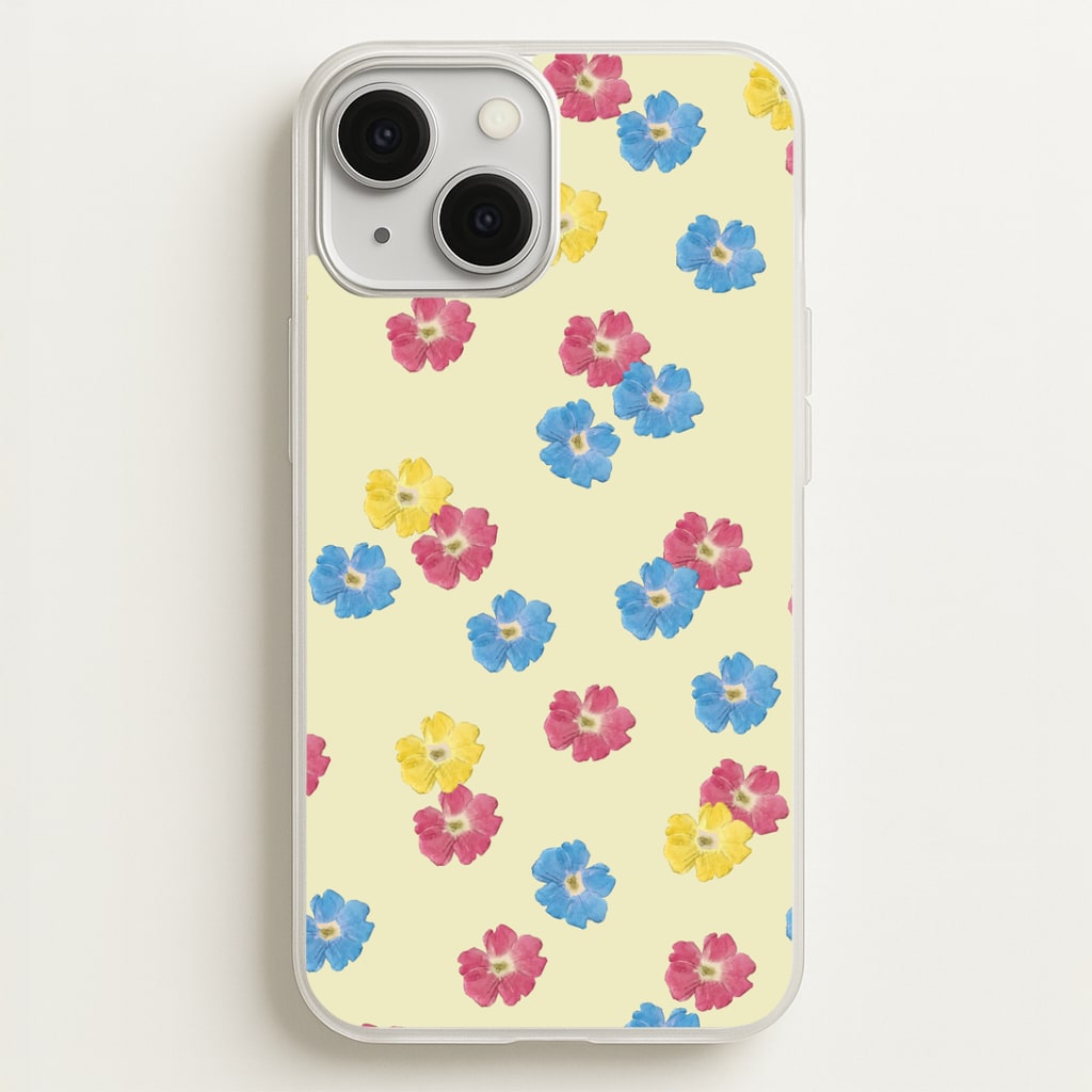 Pastel Pressed Flowers Pattern Phone Case