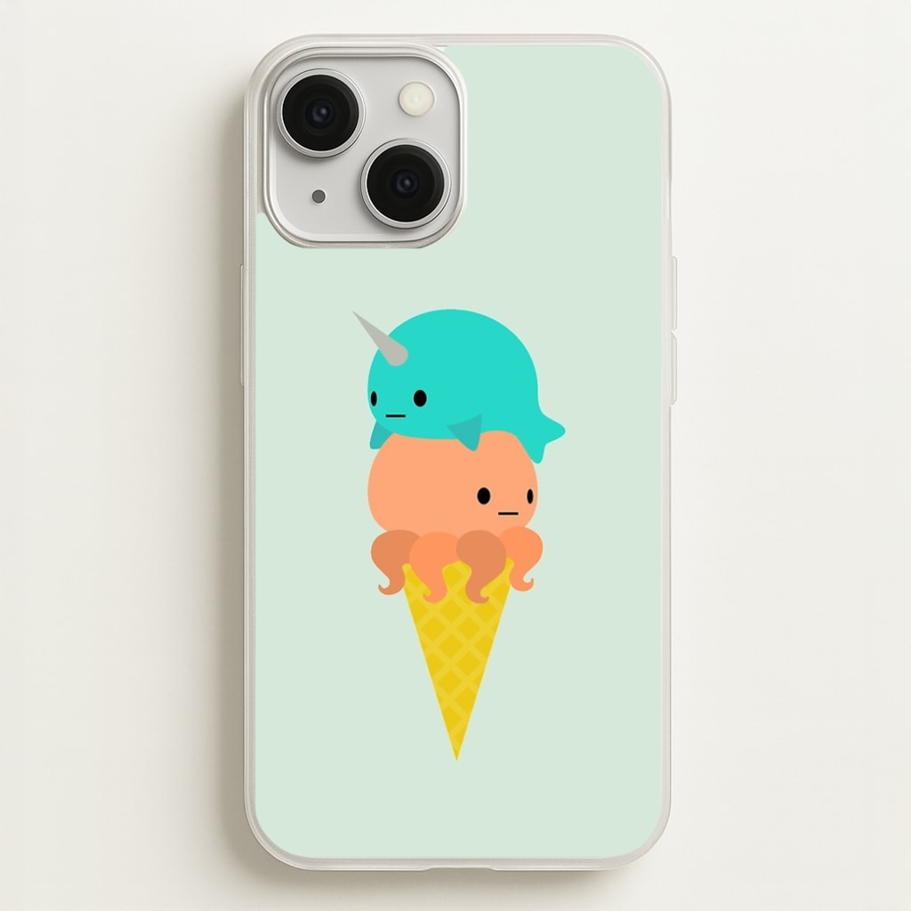 Narwhal Octopus Ice Cream Phone Case