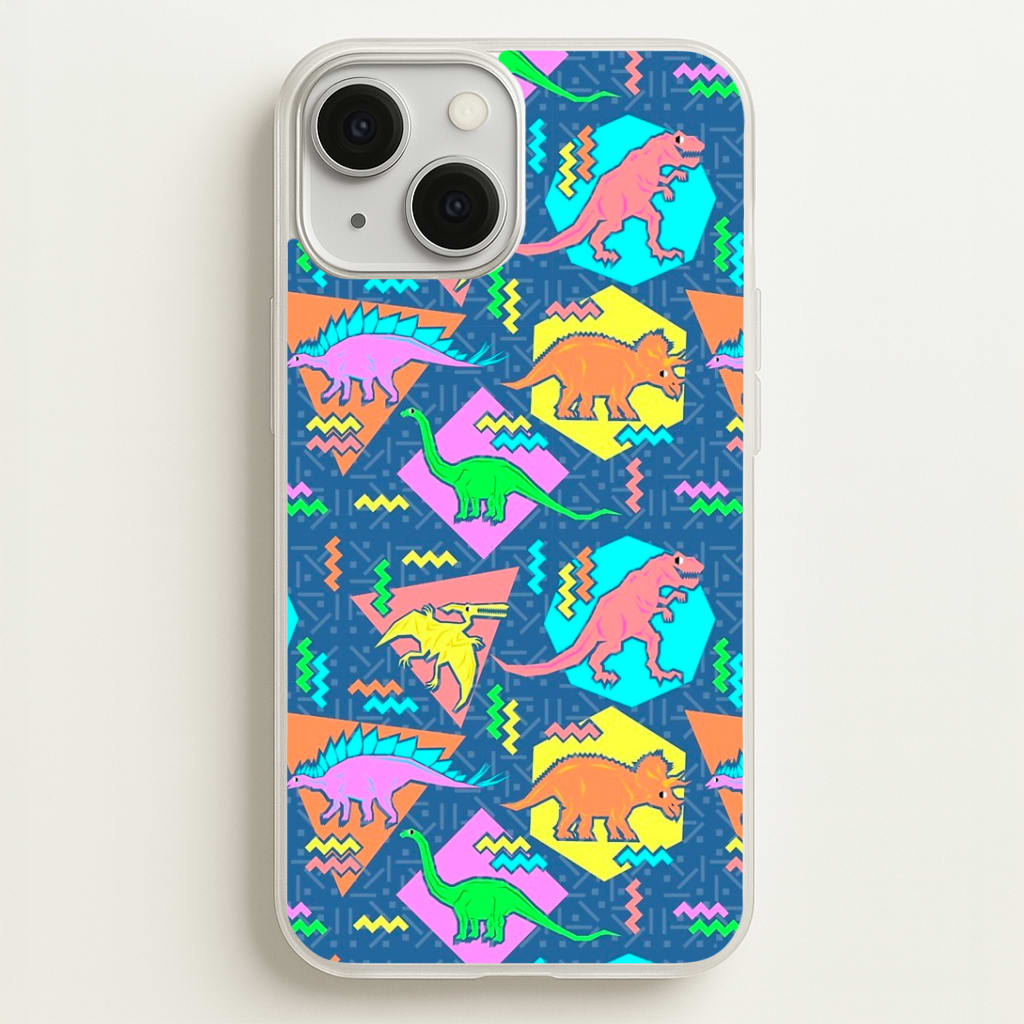 Nineties Dinosaurs Pattern Phone Case