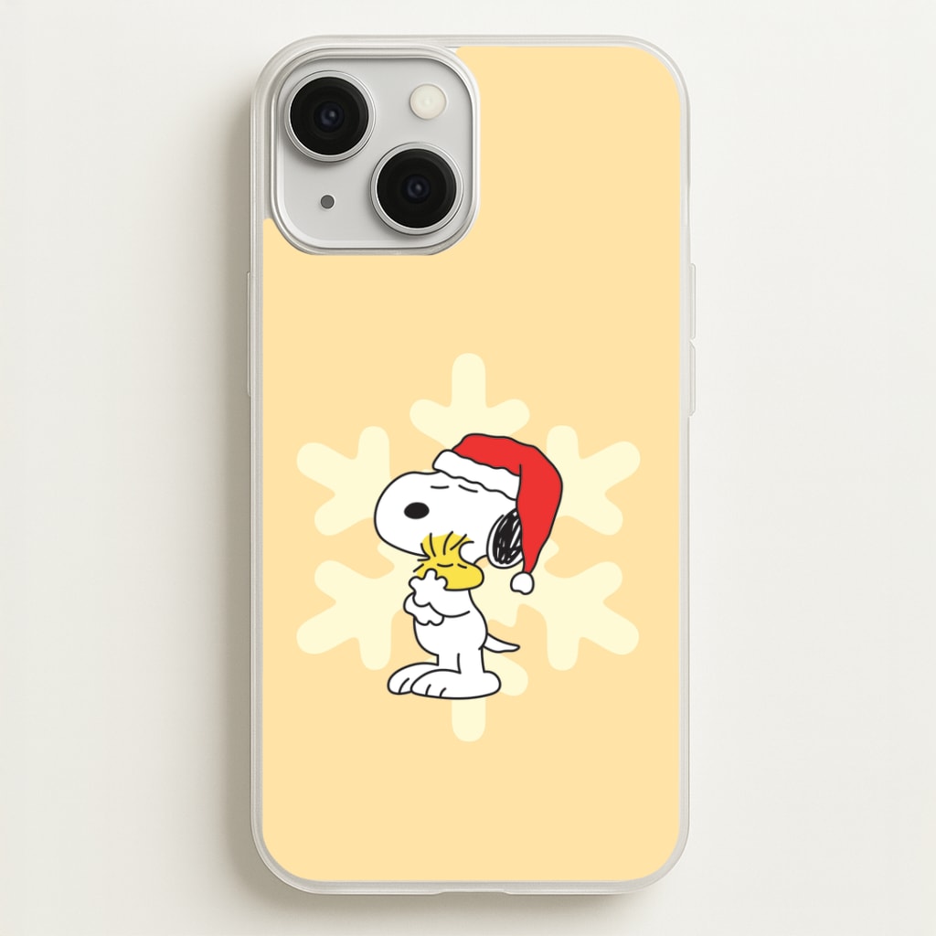 Christmas Cartoon Beagle And Bird Phone Case