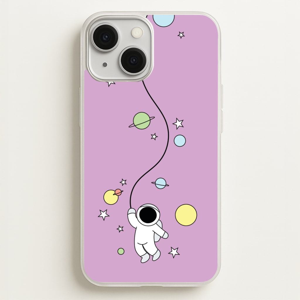 Cute Hanging Astronaut Phone Case