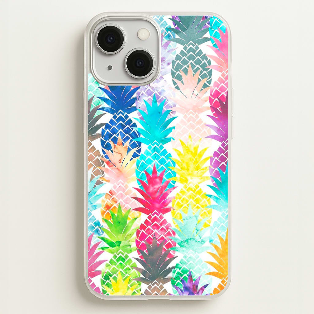 Watercolour Pineapple Pattern Phone Case