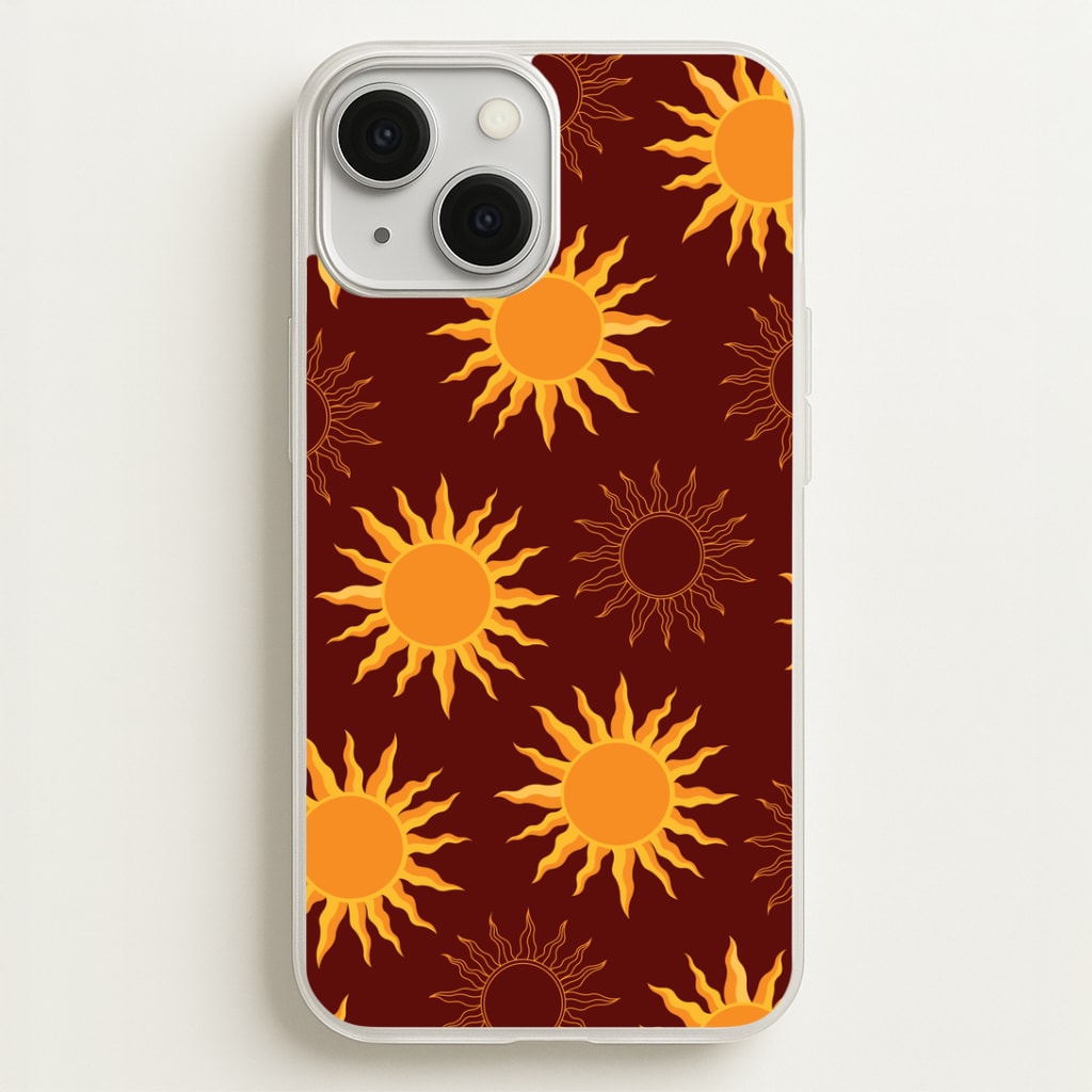Vintage Sun Pattern Phone Case