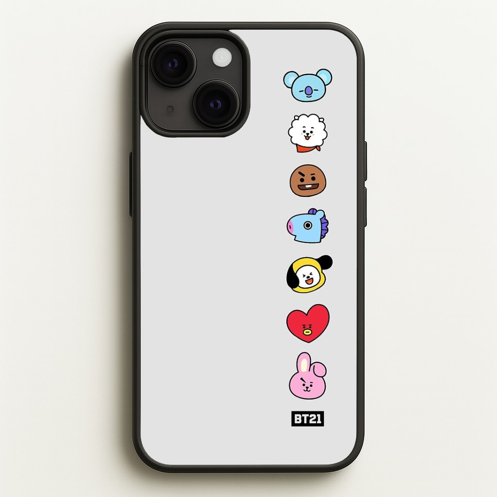 BT21 Vertical Faces - K Pop Phone Case