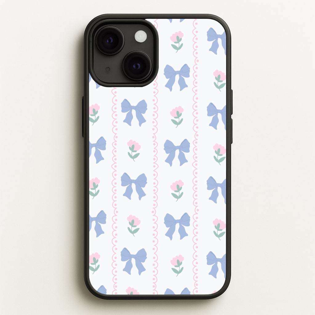 Pink Bows Pattern - Clean Girl Aesthetic Phone Case