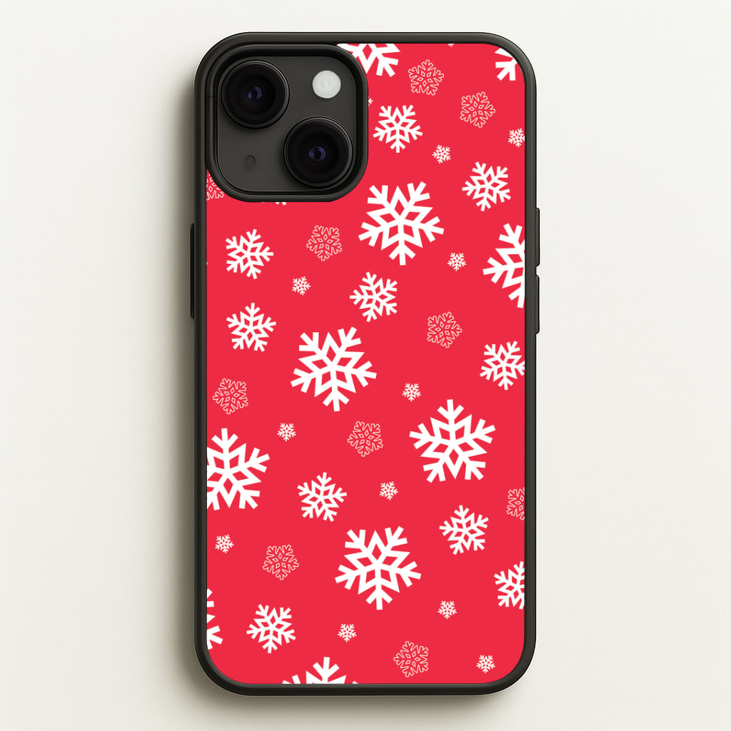 Red Snow Pattern Phone Case