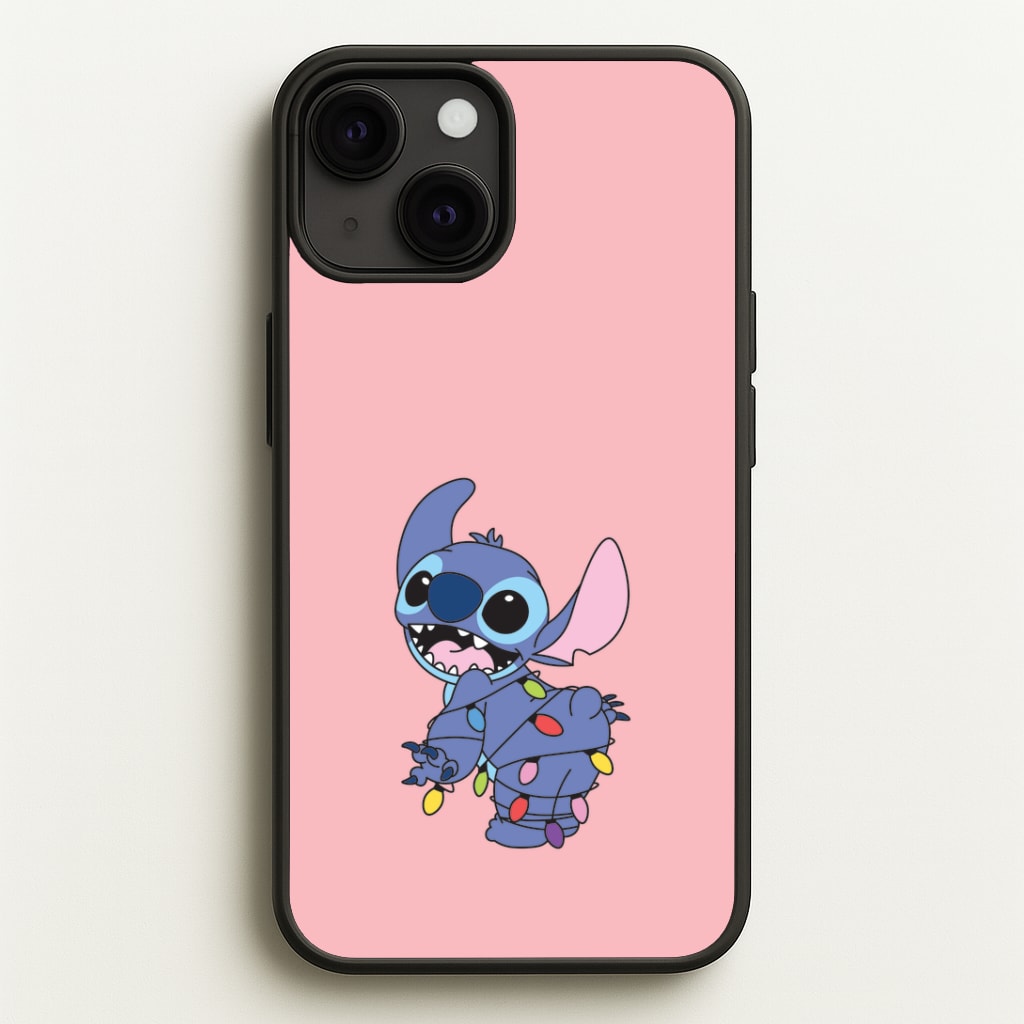 Cute Blue Alien Fairylights Phone Case