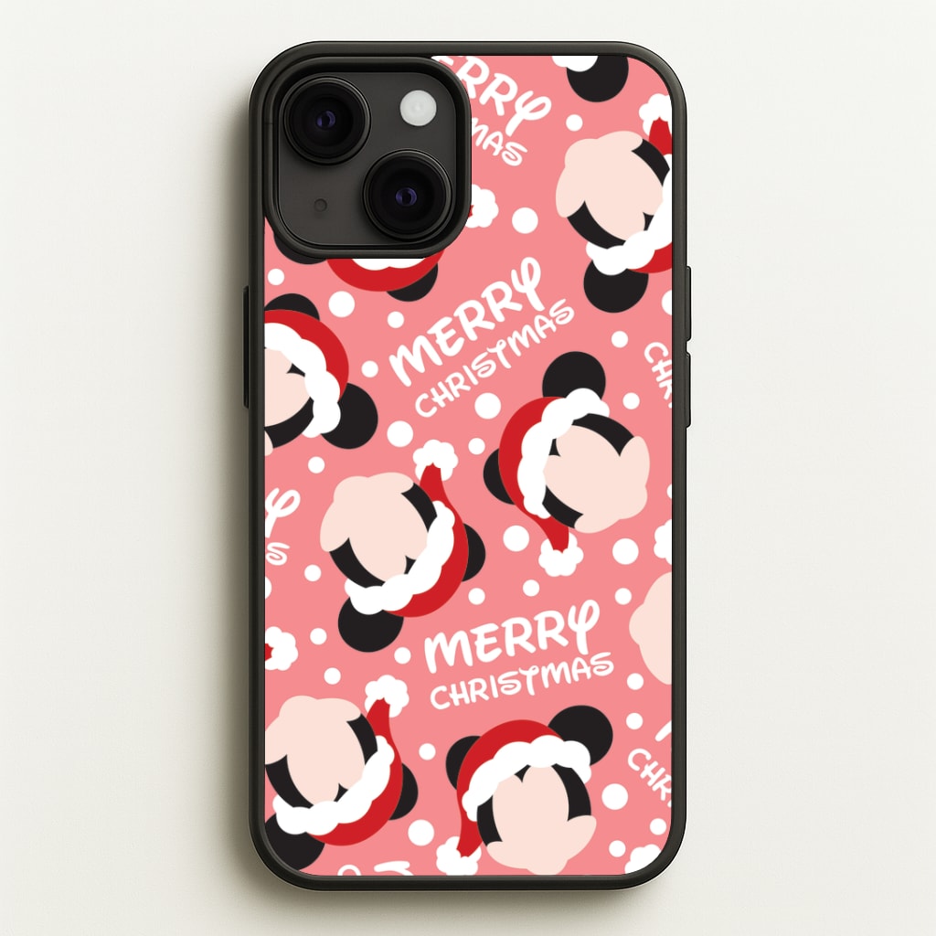 Merry Christmas Cartoon Mouse Pattern Phone Case