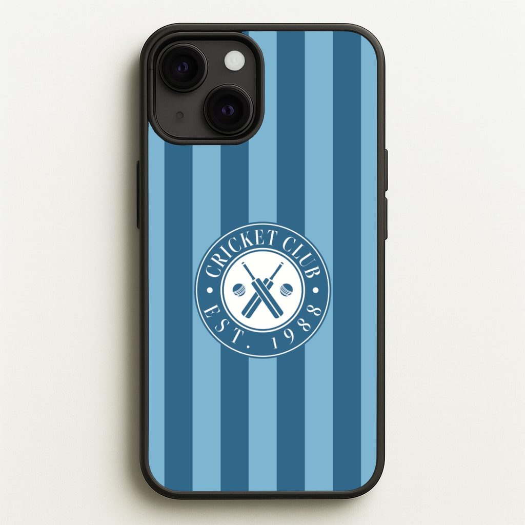 Stripey Cricket Badge Phone Case