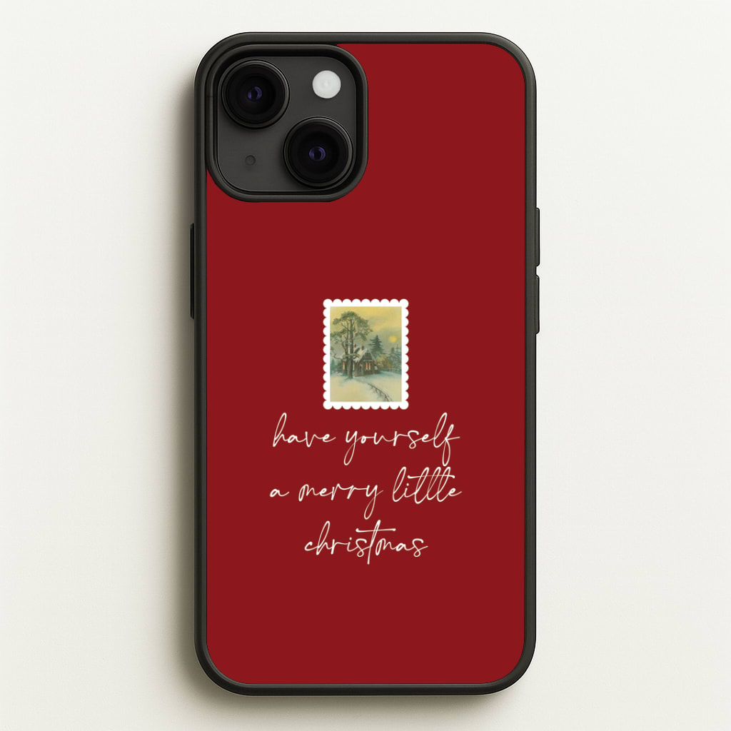 A Merry Little Christmas Stamp Phone Case