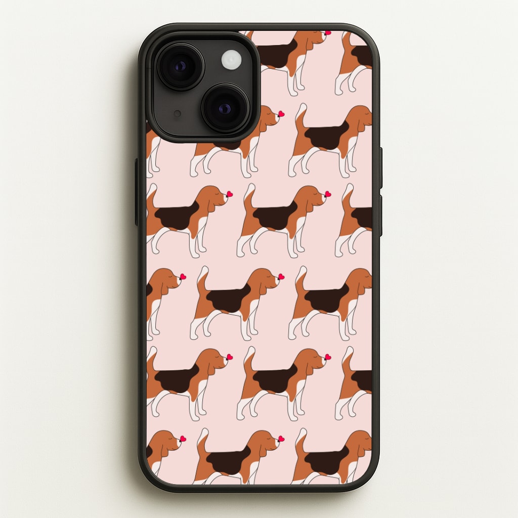 Love Beagle - Dog Pattern Phone Case