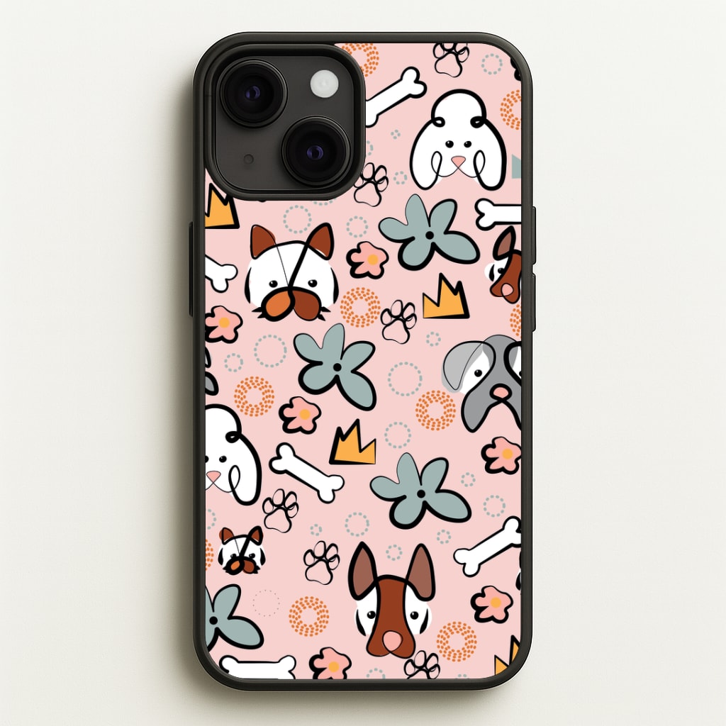 Bones and dogs - Dog Patterns Phone Case