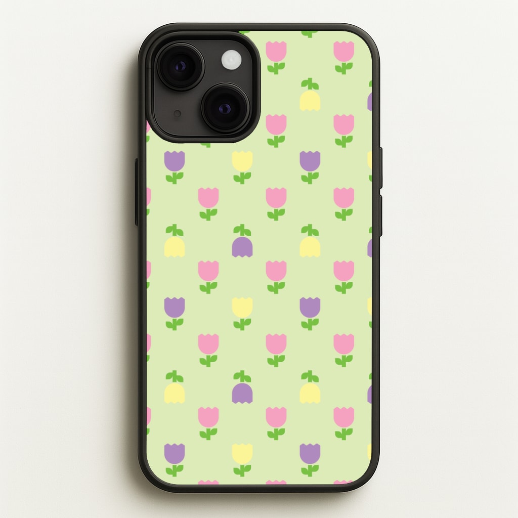 Pastel Tulips Pattern Phone Case
