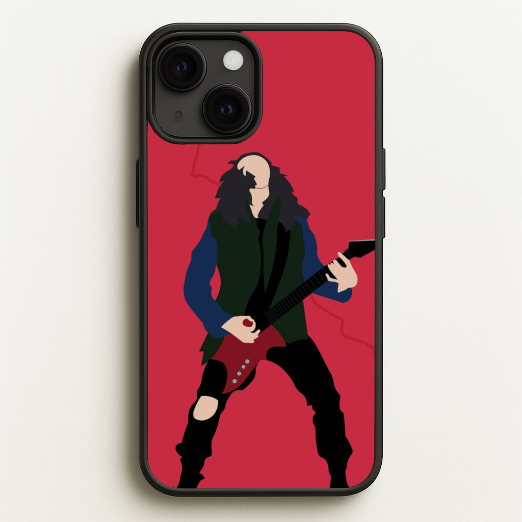 Eddie Munson Playing Guitar Phone Case