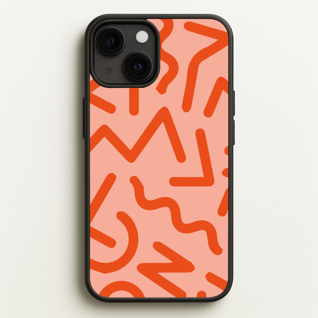 Red Abstract - Eighties Phone Case