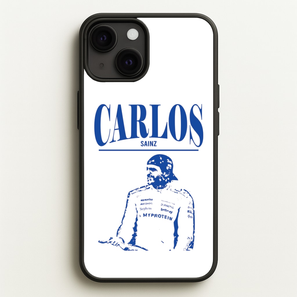 Carlos White And Blue Phone Case