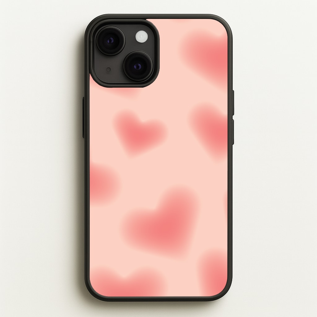 Gradient Red Hearts Pattern Phone Case