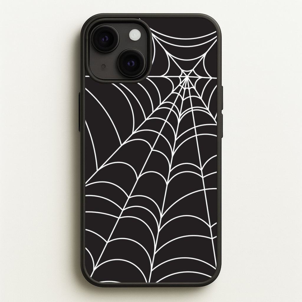 Black Cobwebs Pattern Phone Case