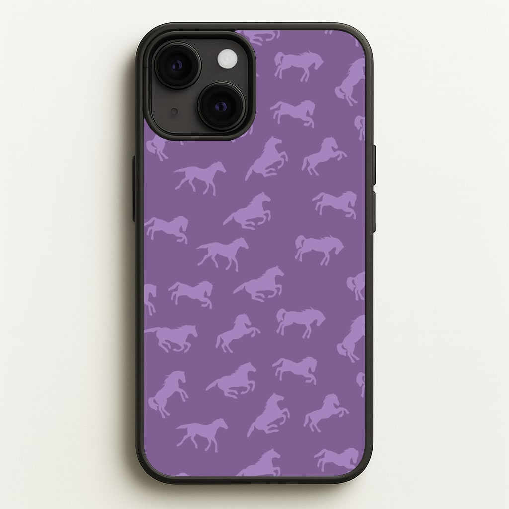 Purple Horse Pattern - Horses Phone Case