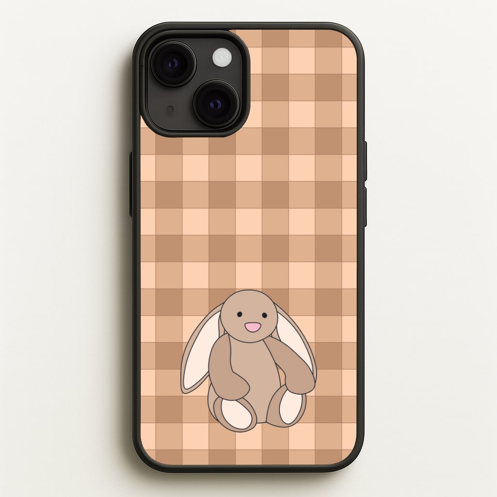 Bunny Checkered Pattern Phone Case