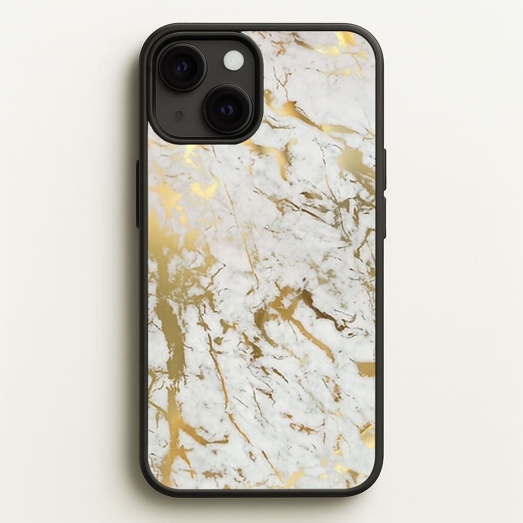 Gold Marble Splatter Phone Case
