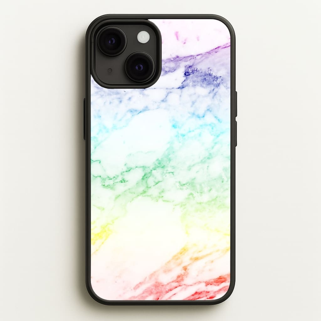 Rainbow Streak Marble Pattern Phone Case
